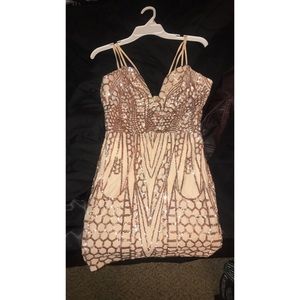 Rose Gold Sequin Dress